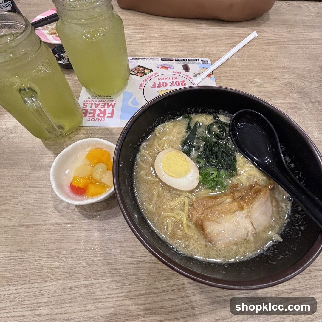 Ramen Meal with Drinks