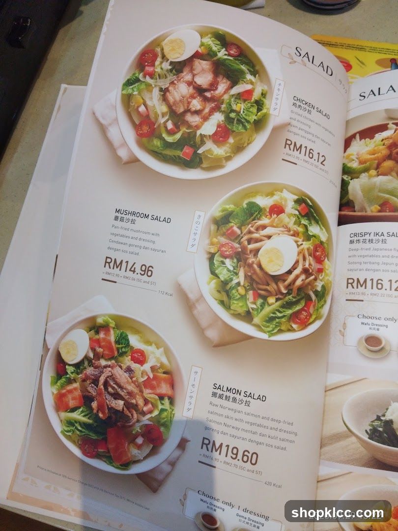 Salad Menu