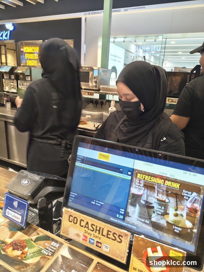 Cashier at a food stall