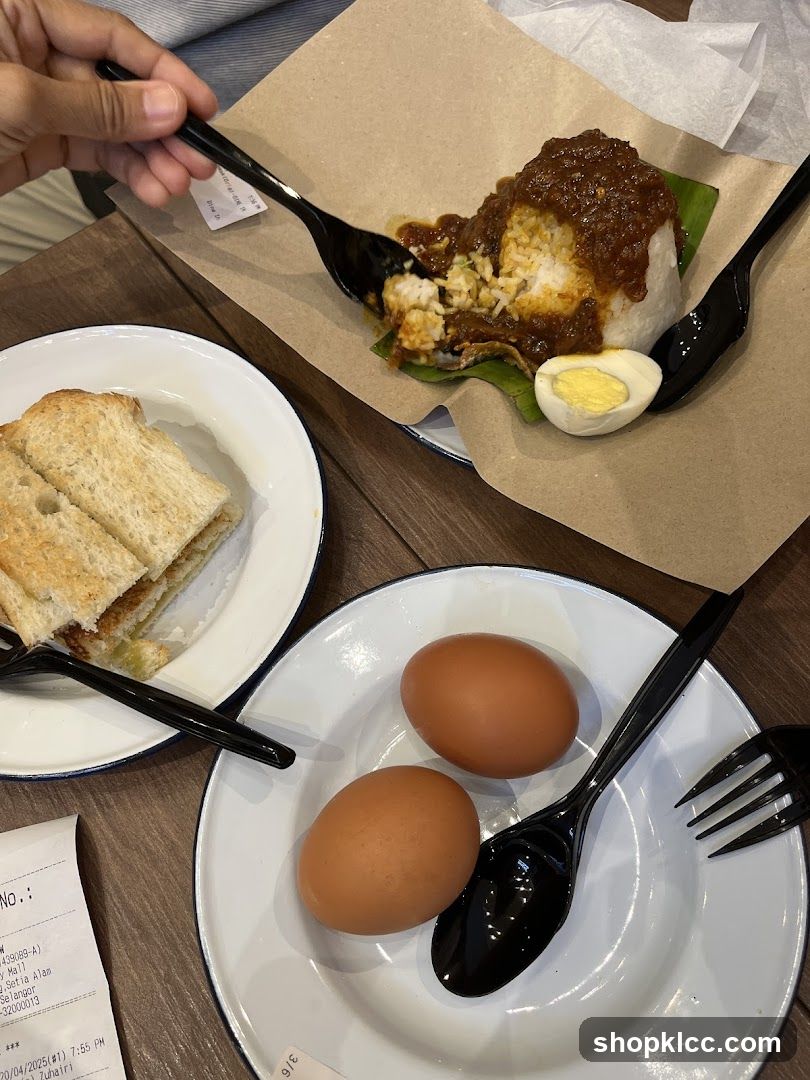 Nasi Lemak and Toast