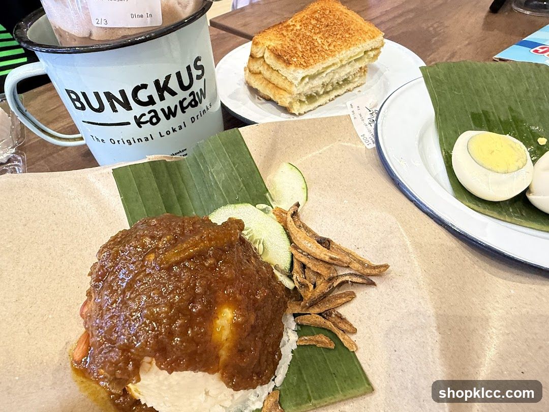 Nasi Lemak and Toast