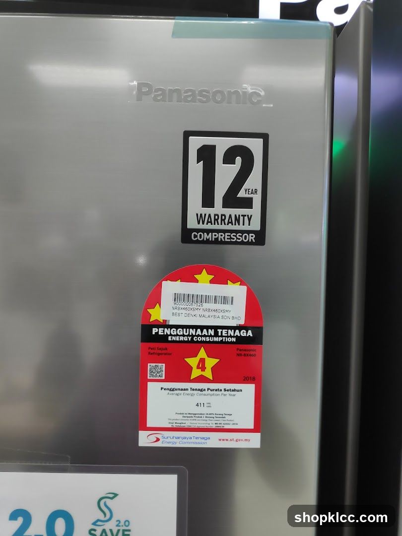 Panasonic Refrigerator Energy Label
