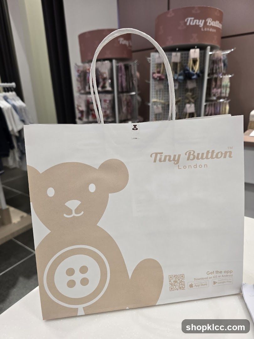 Shopping Bag with Teddy Bear Logo