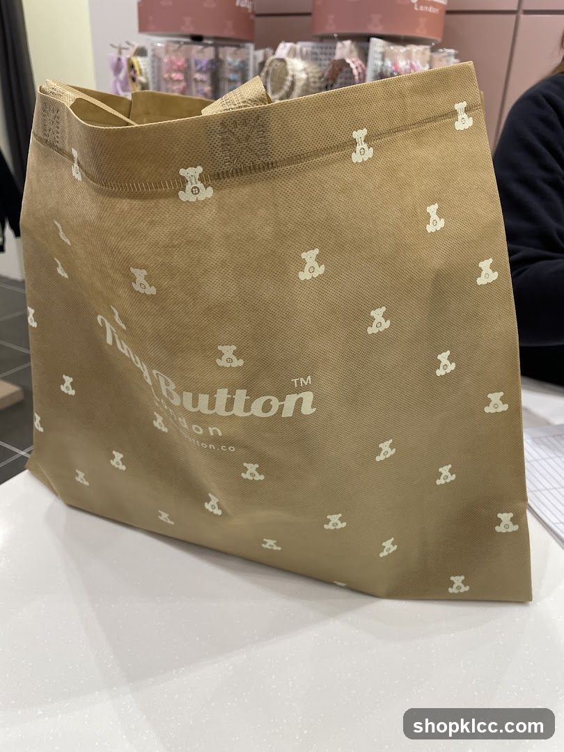 Shopping Bag with Teddy Bear Pattern