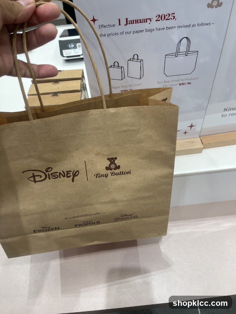 Disney and Tiny Button Paper Bag