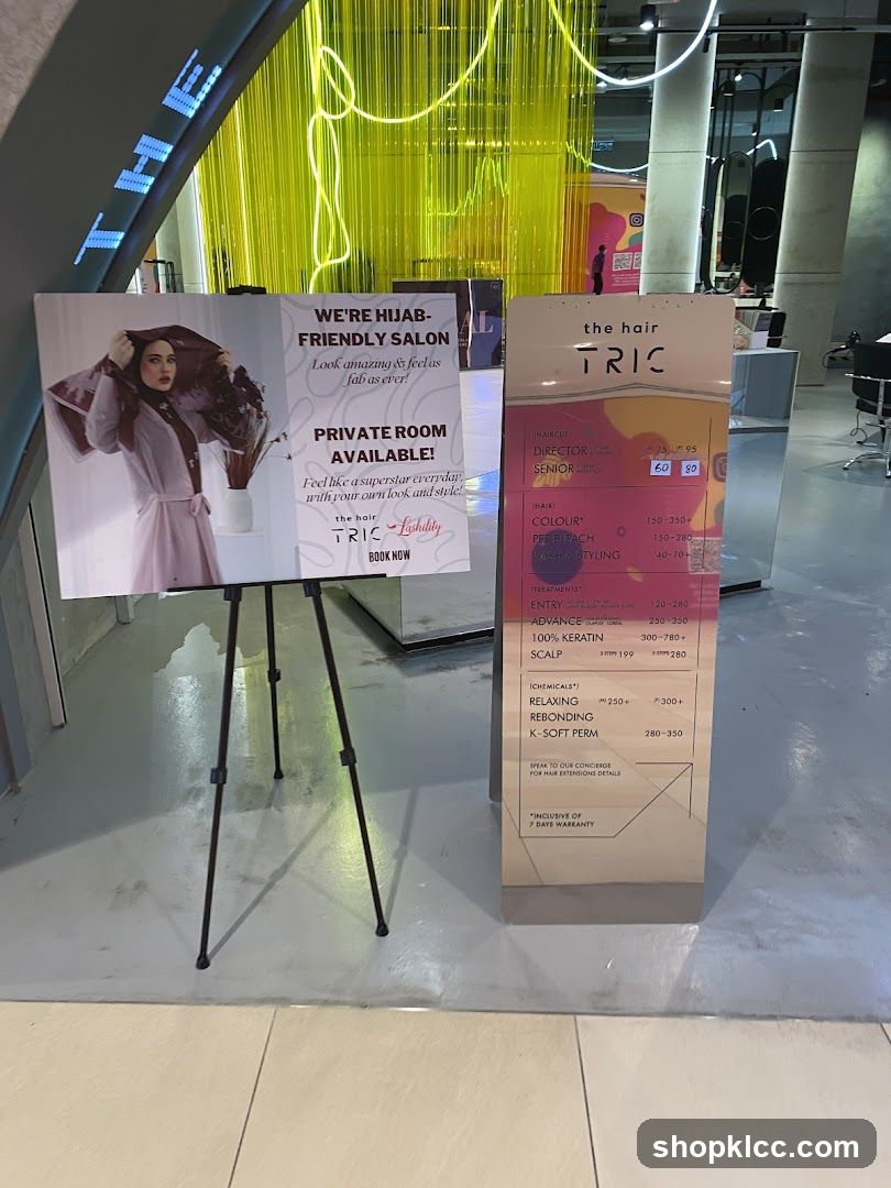 Hair Salon Advertisement and Price List