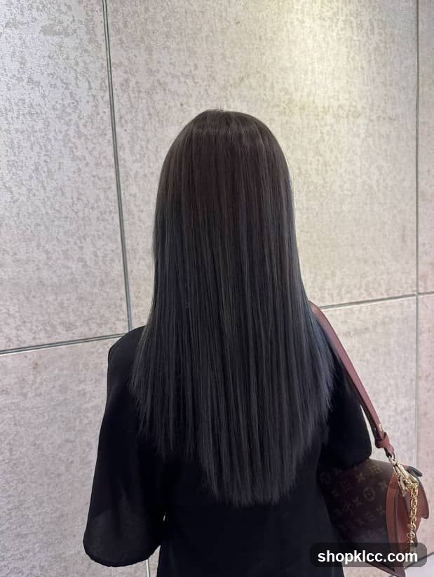 Woman with long dark hair