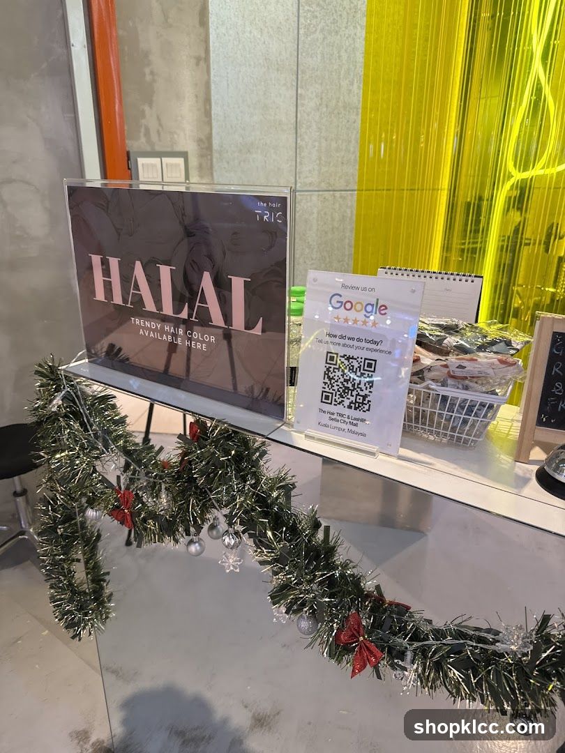 Halal Trendy Hair Color Sign