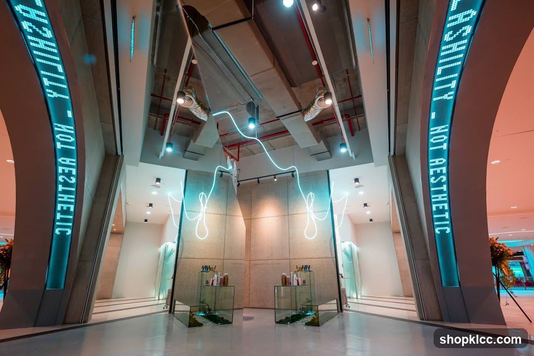 Modern Interior with Neon Accents
