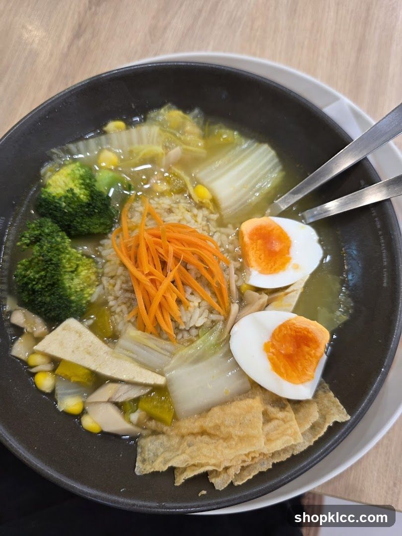 Bowl of Rice with Vegetables and Egg