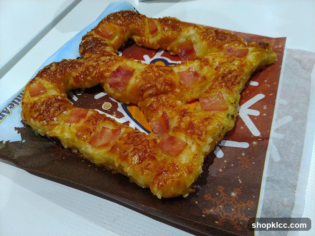 Pretzel with Bacon and Cheese