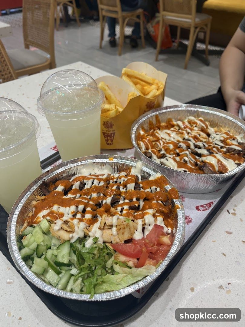 Shawarma platters and fries
