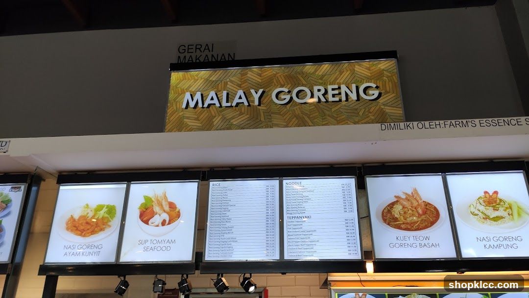 Malay Goreng Menu