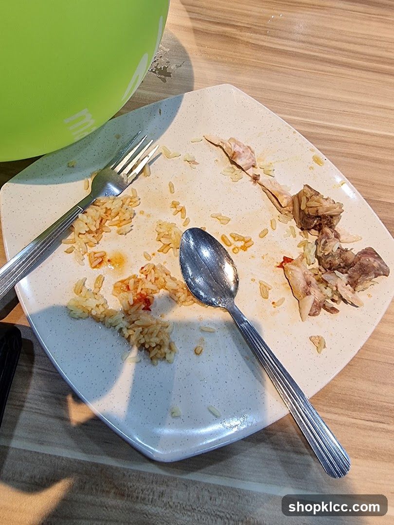 Dirty Plate with Leftovers