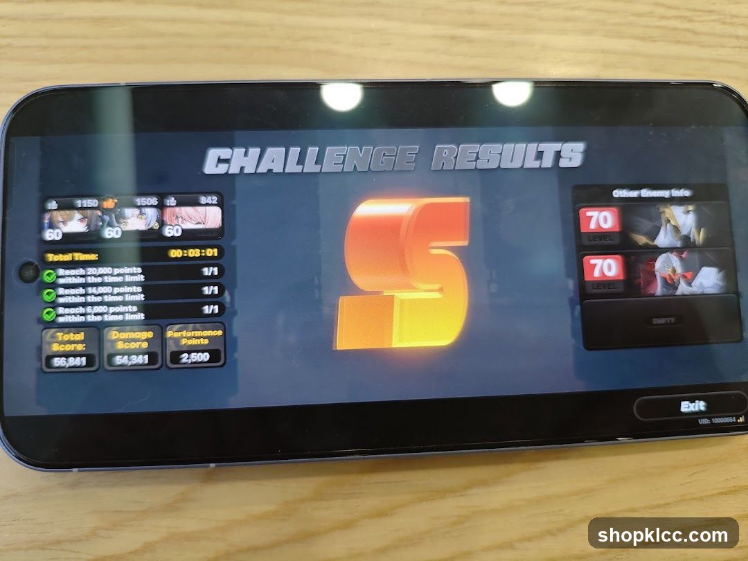 Challenge Results Screen