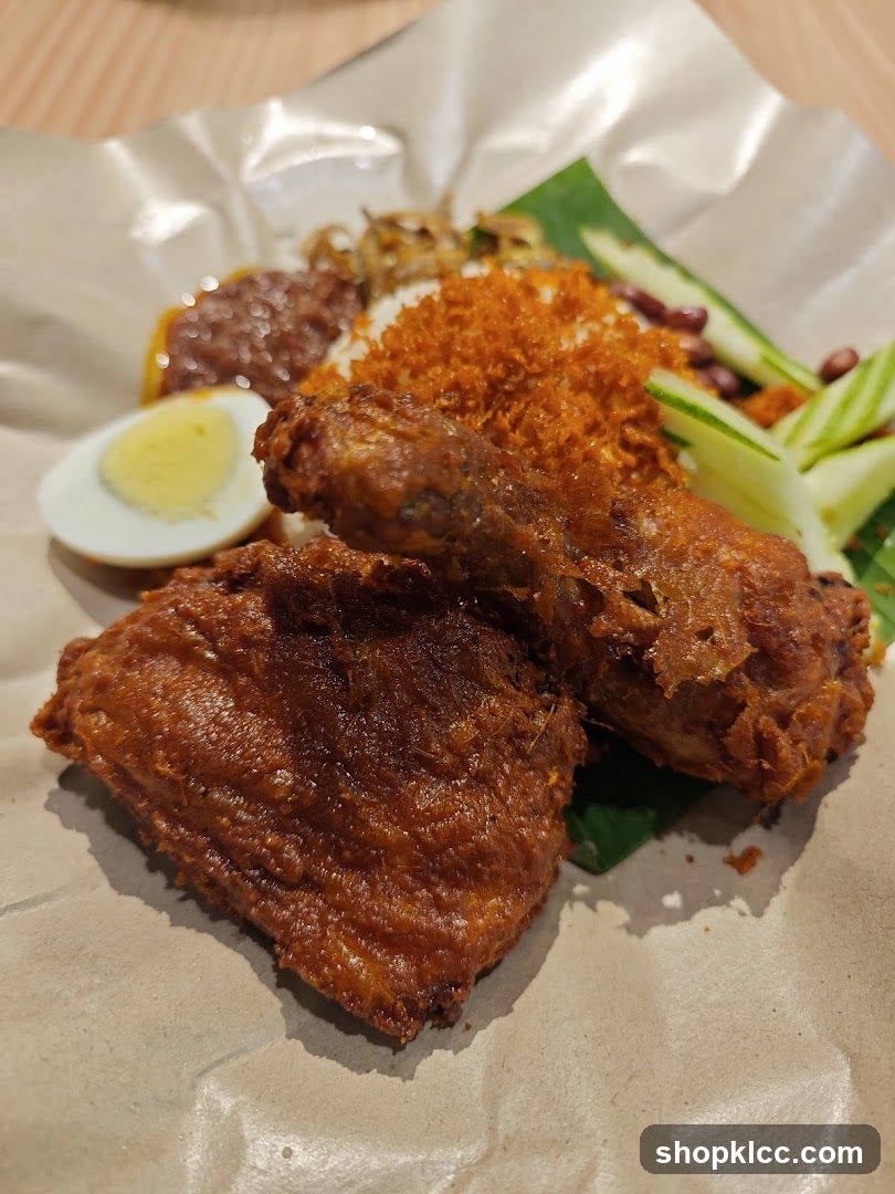 Nasi Lemak with Fried Chicken