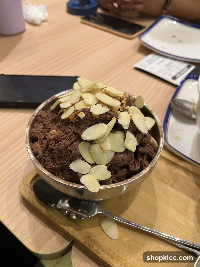Chocolate Shaved Ice Dessert