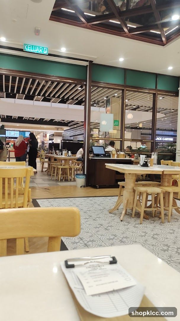 Restaurant Interior with Tables and Chairs