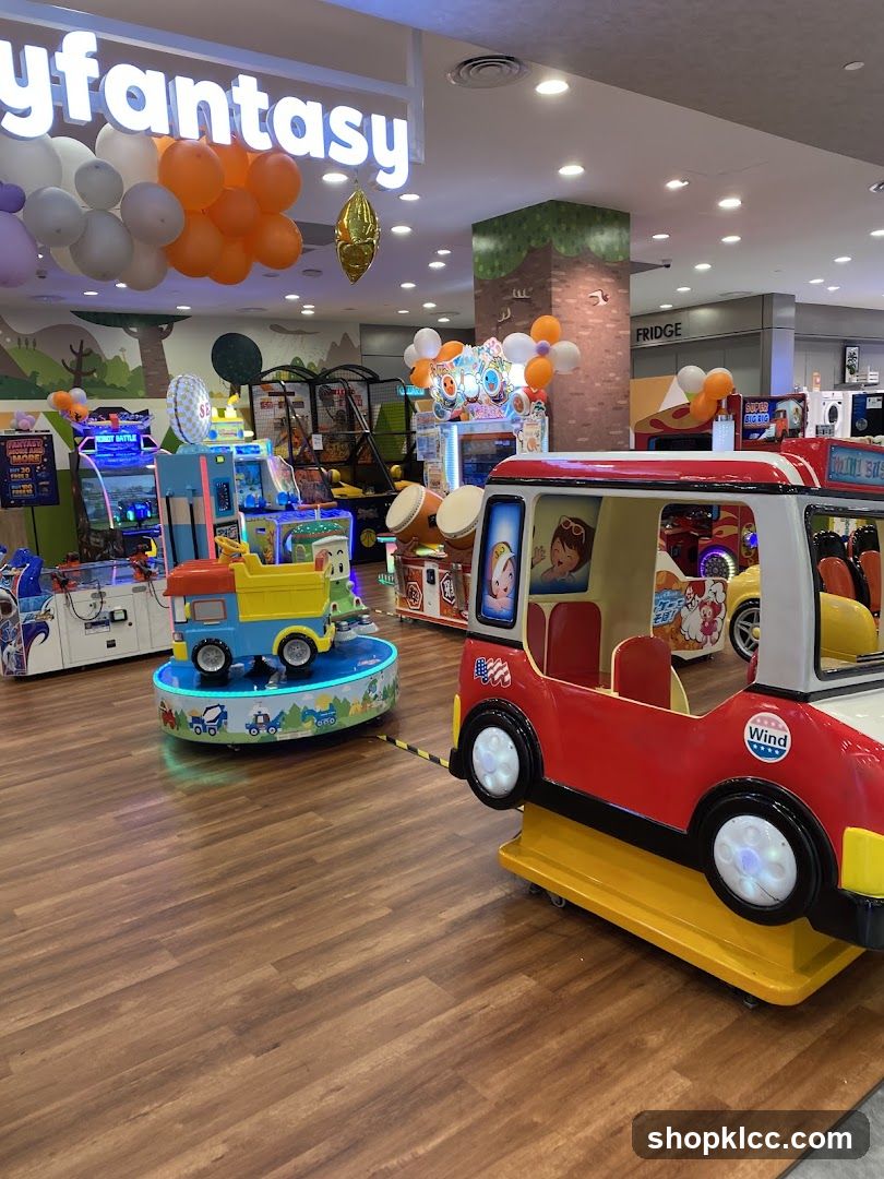 Amusement arcade with kiddie rides