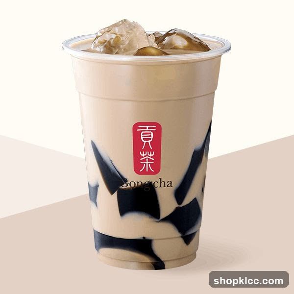 Gong Cha Milk Tea with Grass Jelly