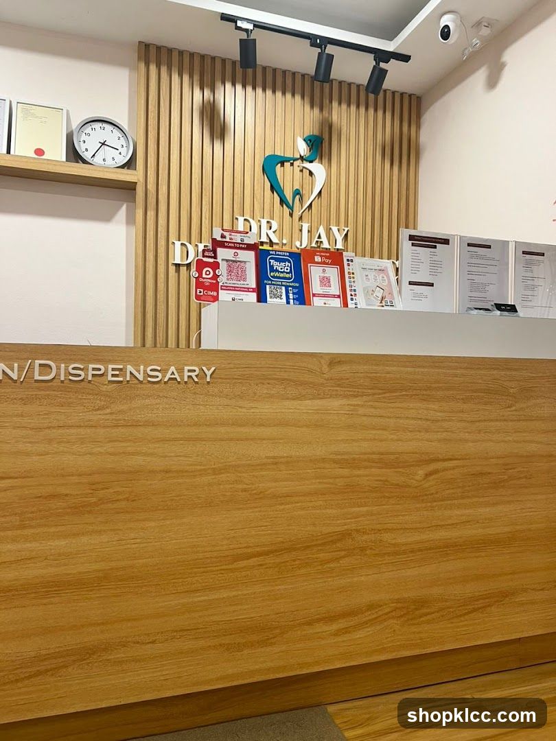 Reception Desk with Payment Options