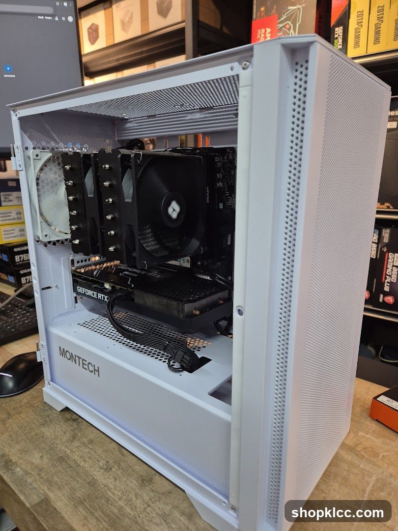 White Computer Case with Components
