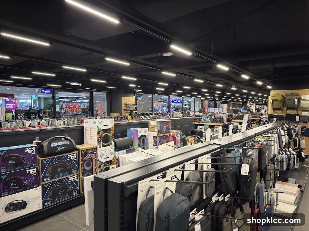 Electronics store interior