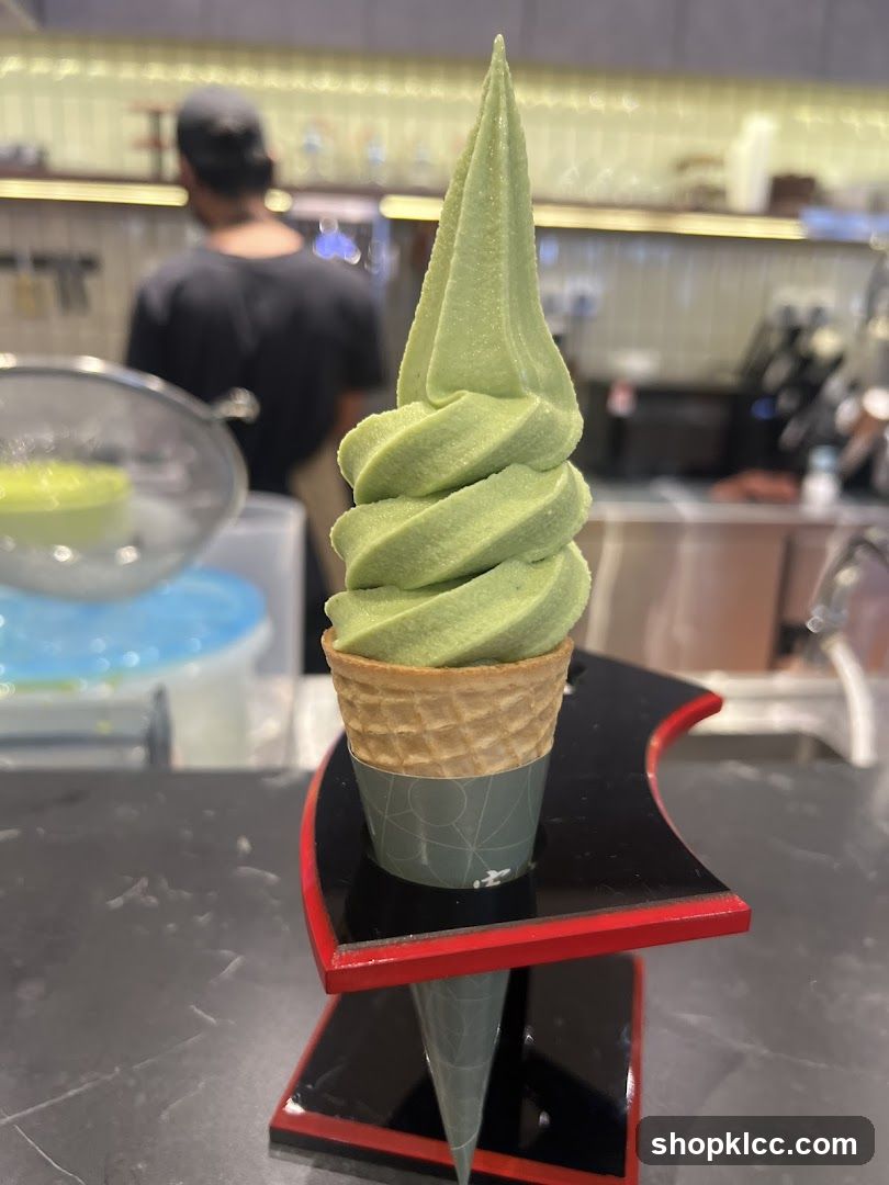 Matcha Soft Serve Ice Cream