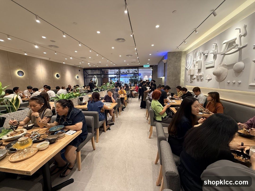 Restaurant Interior with Diners