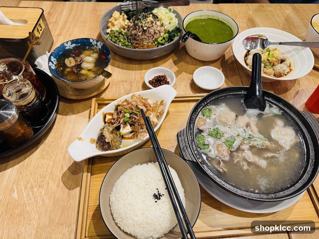 Table with various dishes