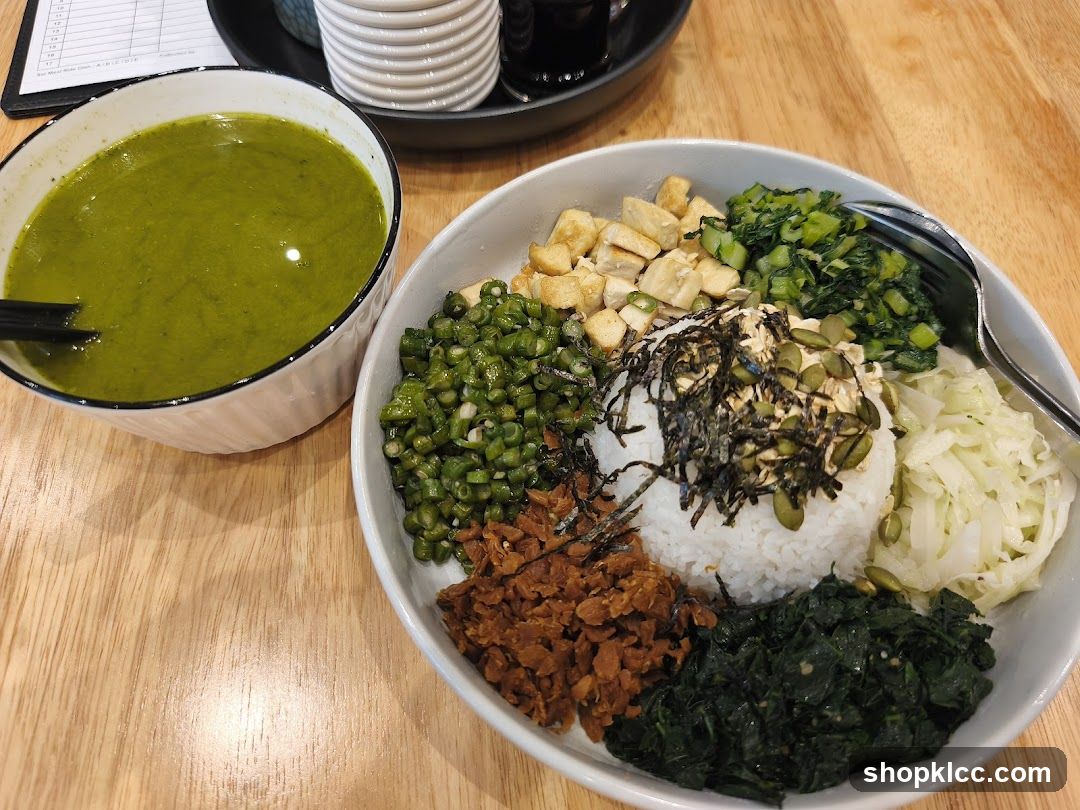 Rice Bowl with Side Dishes and Soup