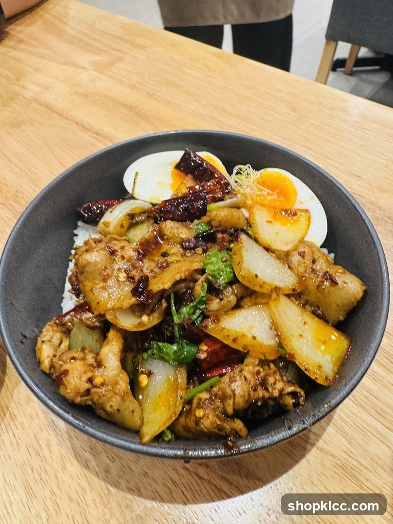 Spicy Pork and Egg Rice Bowl