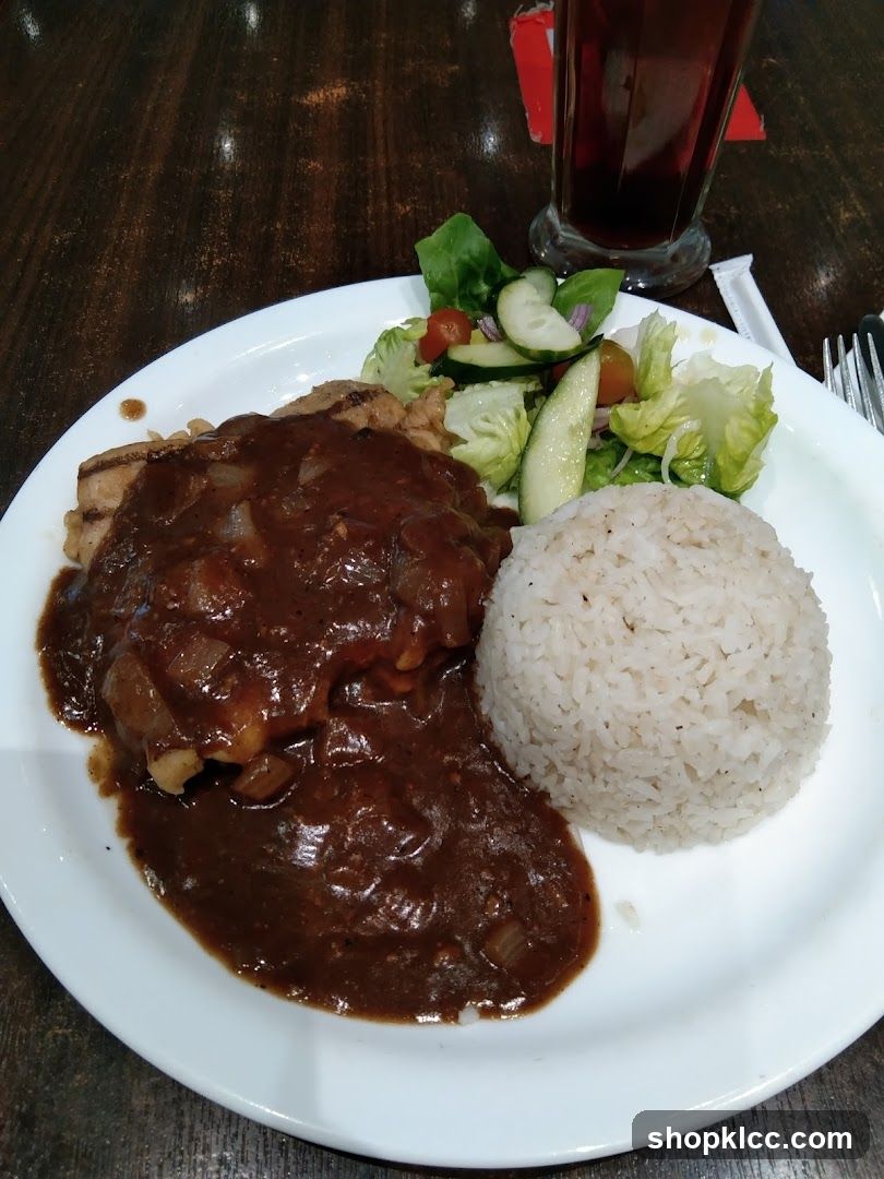 Chicken with Gravy and Rice