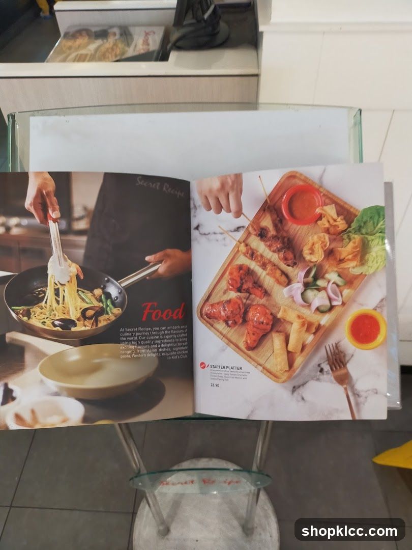 Secret Recipe Food Menu