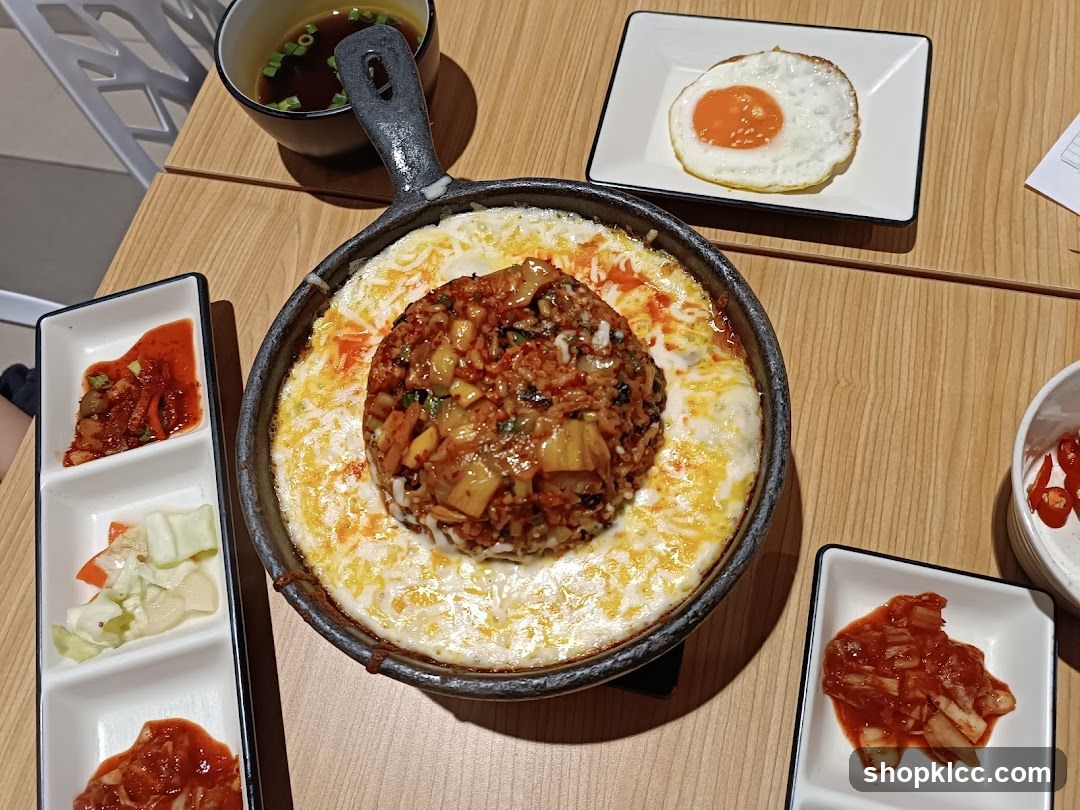 Kimchi Fried Rice with Cheese