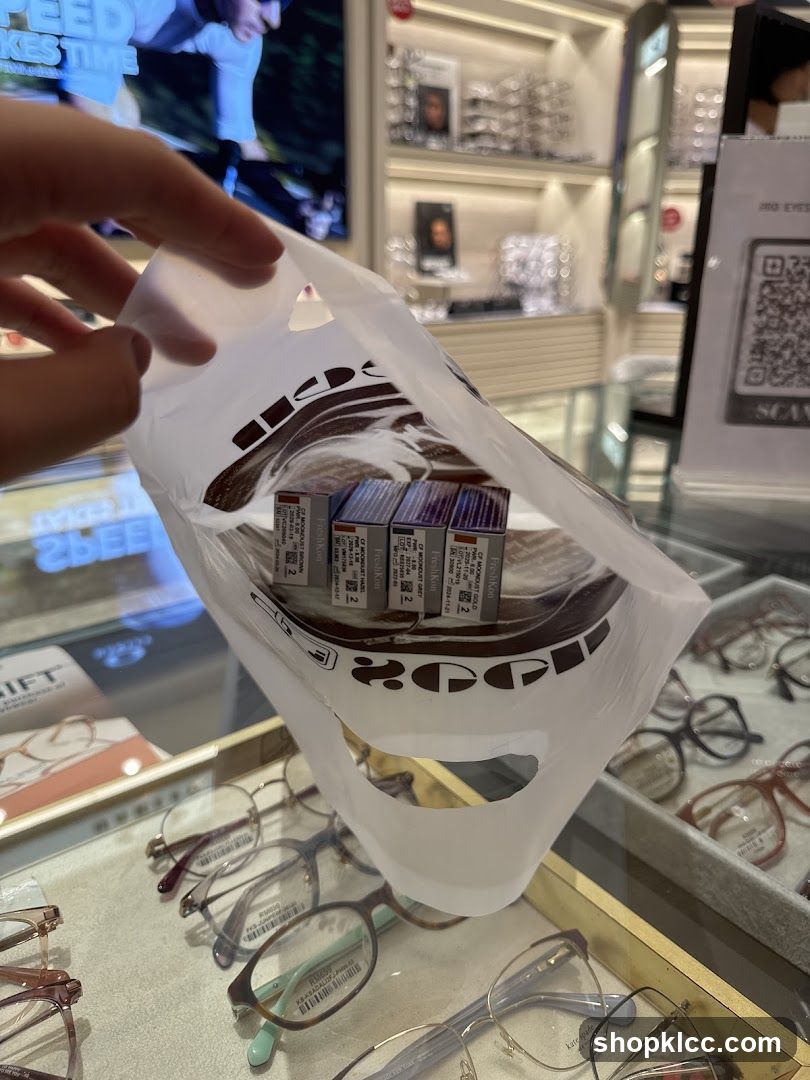 Contact Lenses in a Shopping Bag