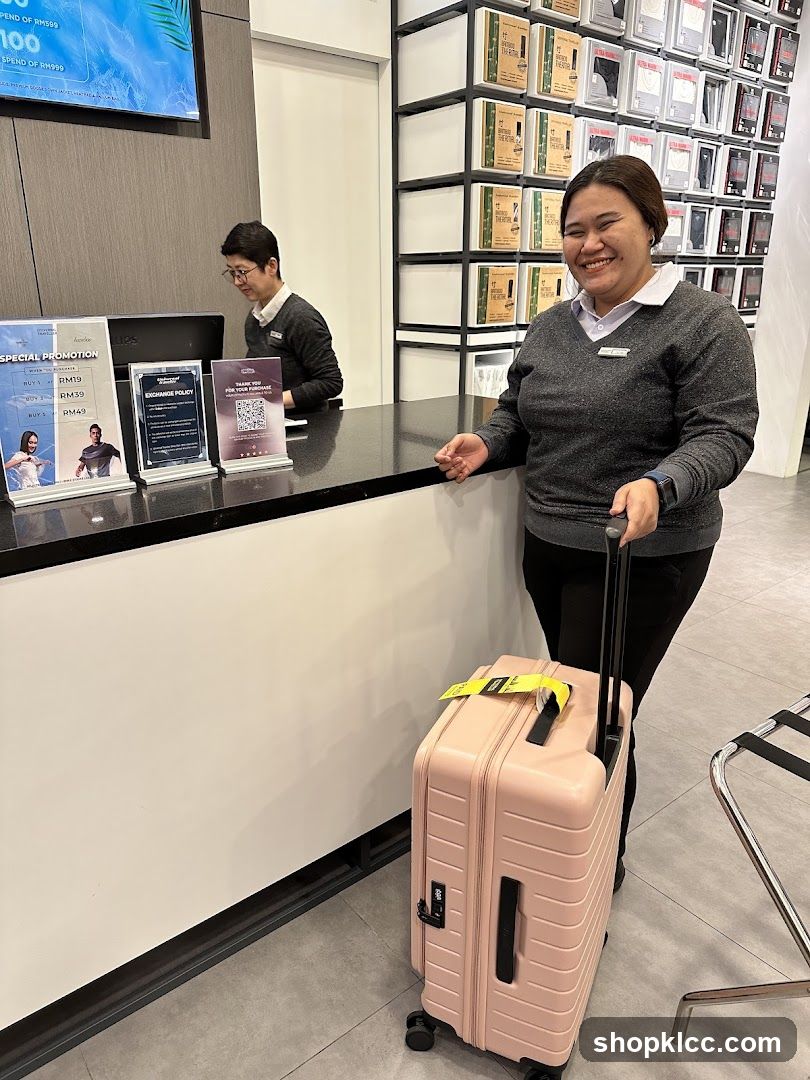 Retail Staff with Luggage