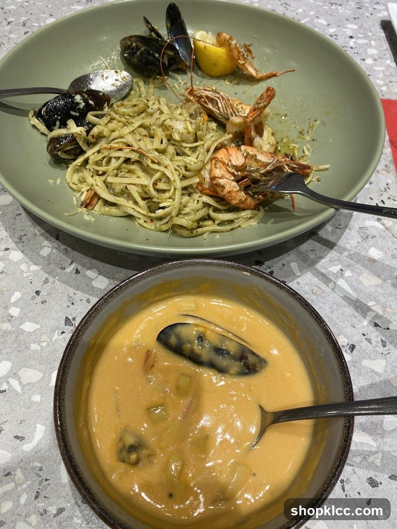 Seafood Pasta and Soup