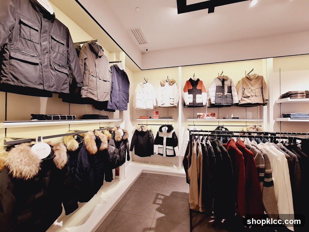 Winter Coats and Apparel Display