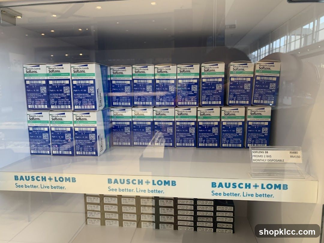 Bausch + Lomb Contact Lenses Display