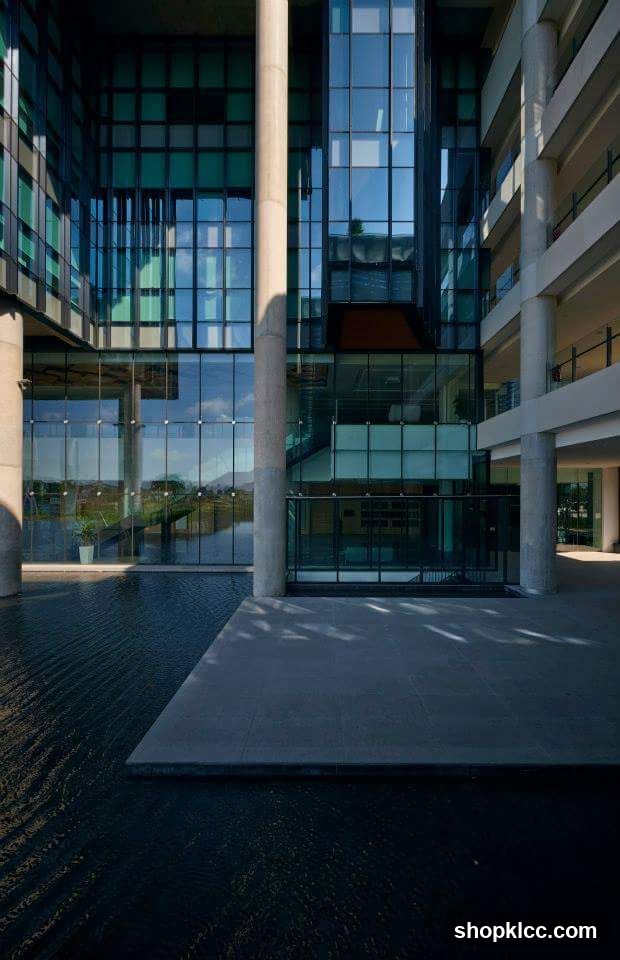 Modern Building with Water Feature