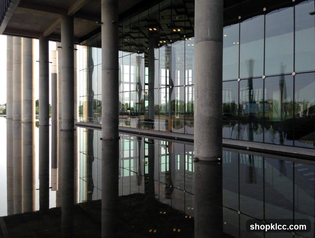 Modern Building with Reflecting Pool