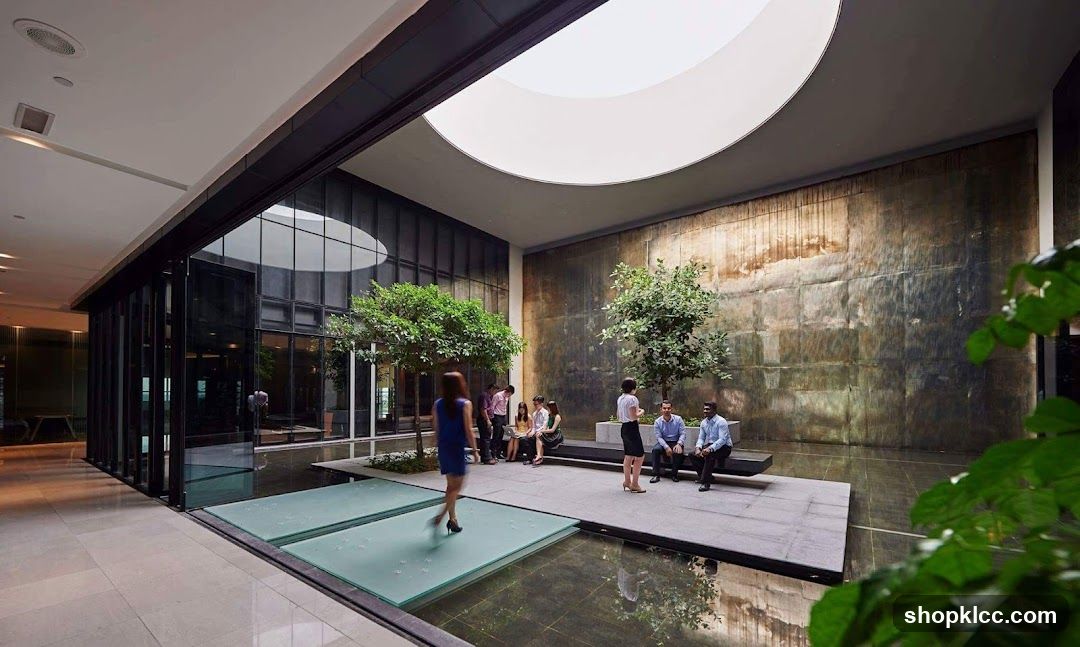 Modern Atrium with Water Feature