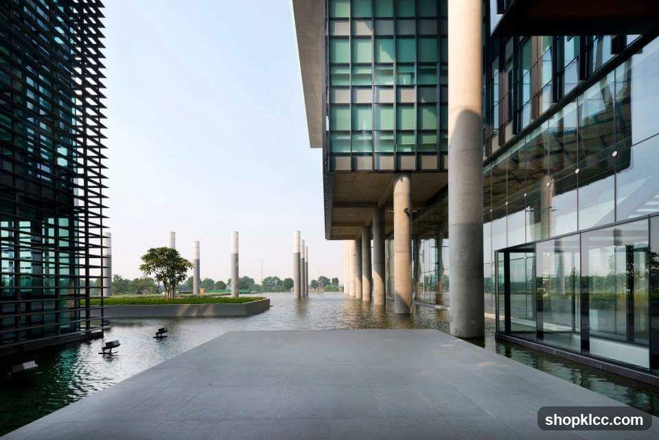 Modern Architecture with Water Feature