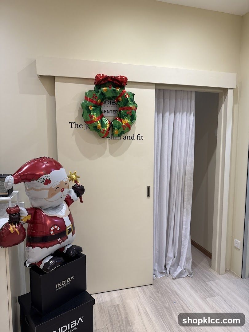 Christmas Decorations at a Beauty Center