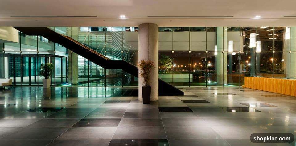 Modern Lobby with Escalator