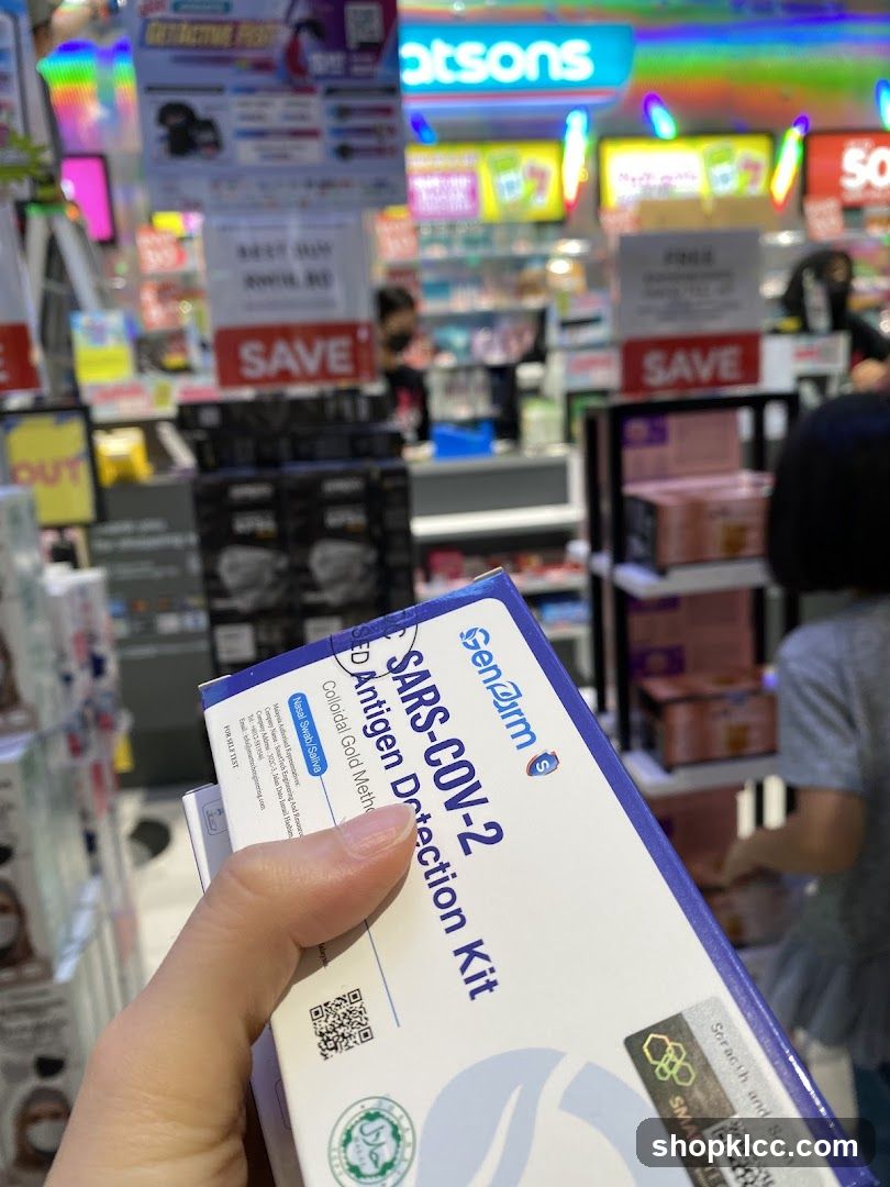 Watsons Store Interior with COVID-19 Test Kit