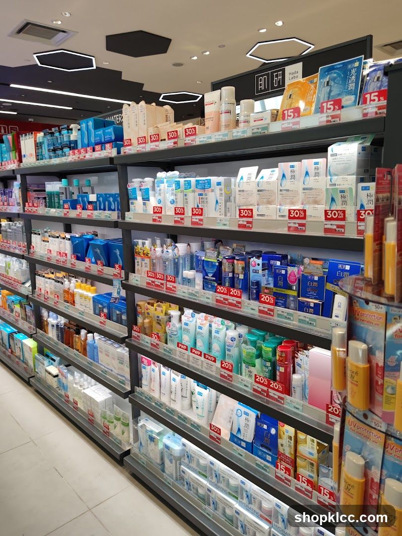 Skincare Products on Shelves
