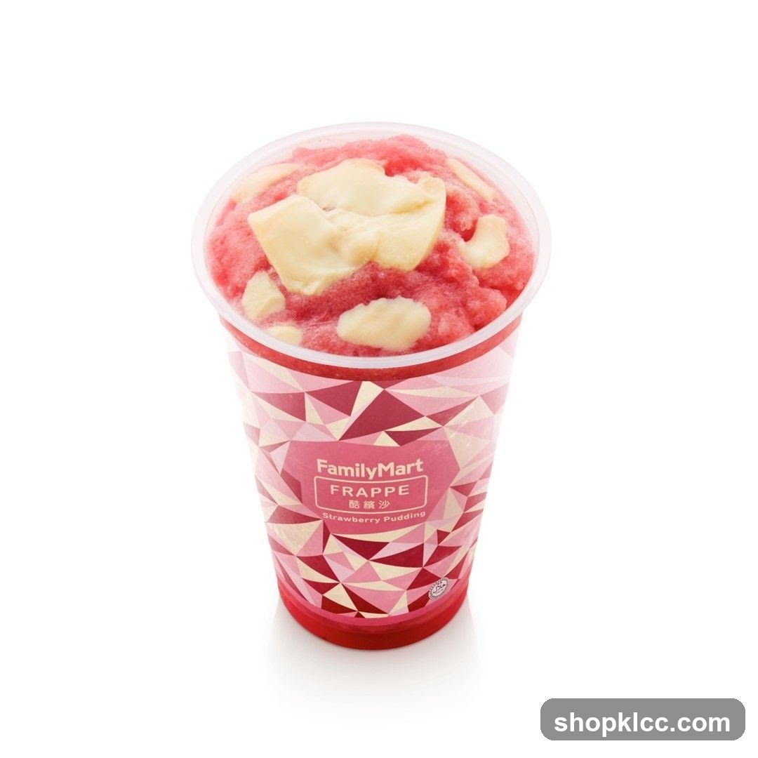 FamilyMart Strawberry Pudding Frappe