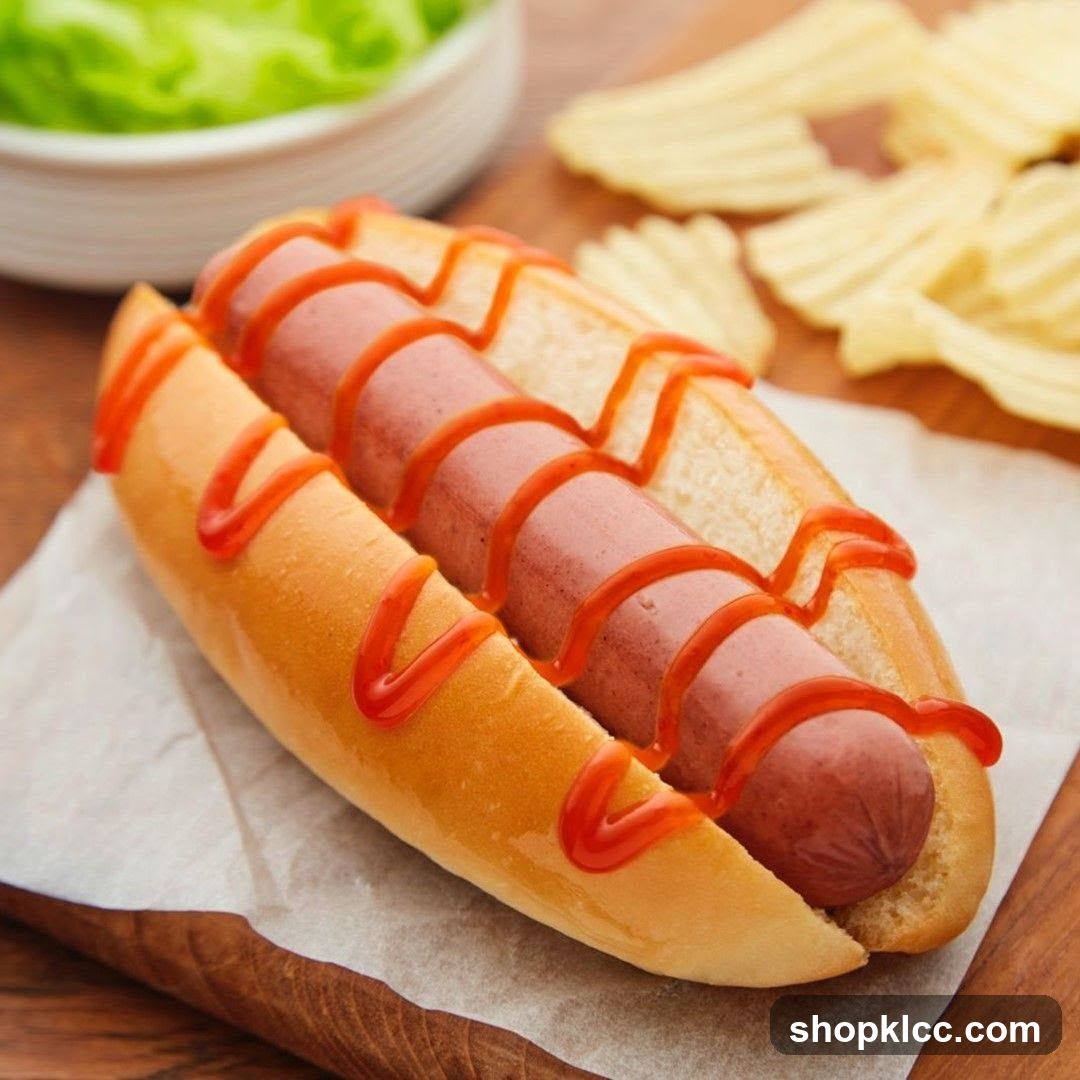 Hot Dog with Ketchup and Chips